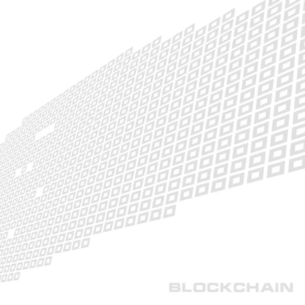 Eenvoudige Blockchain Visualisatie Minimale Vectorgrafiek Grijze Keten Van Blokken Witte — Stockvector