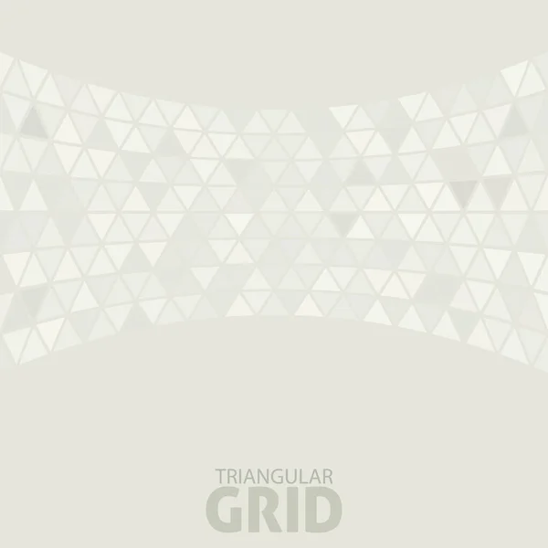 Fondo Gris Abstracto Con Una Línea Curva Formada Por Triángulos — Vector de stock