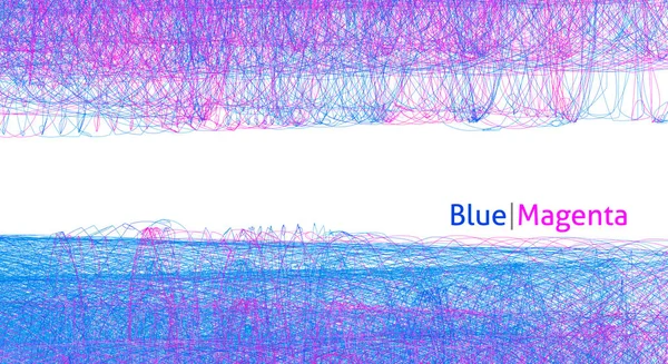 青とマゼンタ色の細い線で抽象的な背景 創造的なベクトルグラフィックパターン — ストックベクタ