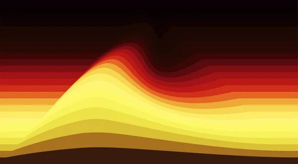 Modèle Rayé Abstrait Avec Perturbation Jaune Rouge Sur Fond Brun — Image vectorielle