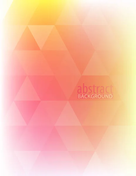 オレンジ色 黄色の三角形で柔らかい抽象的なパターン 単純なベクトルグラフィック背景 — ストックベクタ