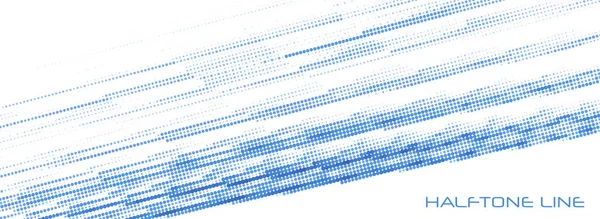 Abstrakcyjna Nasycona Linia Półtonowa Nasycona Gradacją Niebieskiego Szeroki Wzór Graficzny — Wektor stockowy