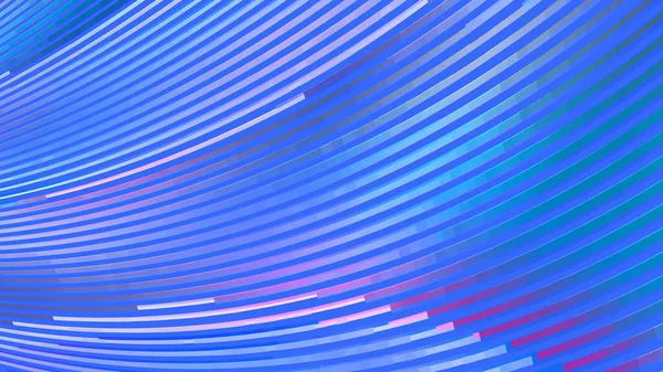 Abstrakter Blau Gestreifter Hintergrund Mit Geschwungenen Streifen Vektorgrafisches Muster — Stockvektor