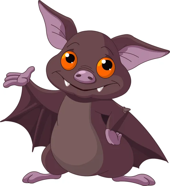 Halloween bat presenting — Stock Vector