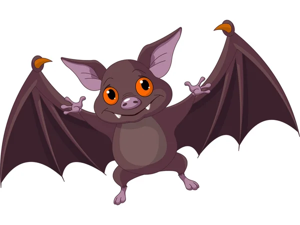 Halloween morcego voando —  Vetores de Stock
