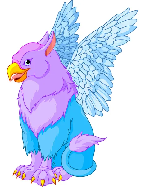 Griffin sentado — Vector de stock