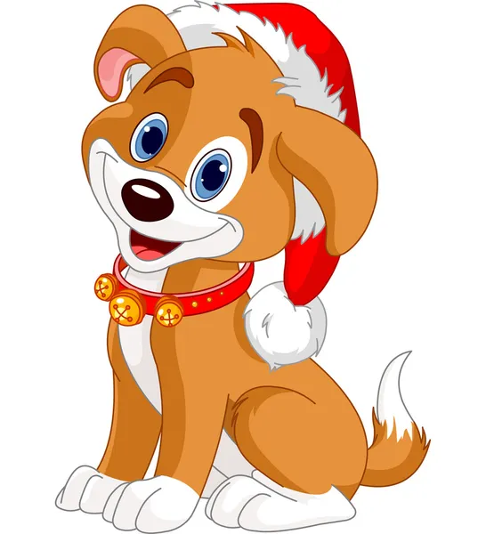 Christmas dog — Stock Vector