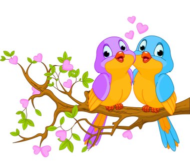 Birds in Love clipart