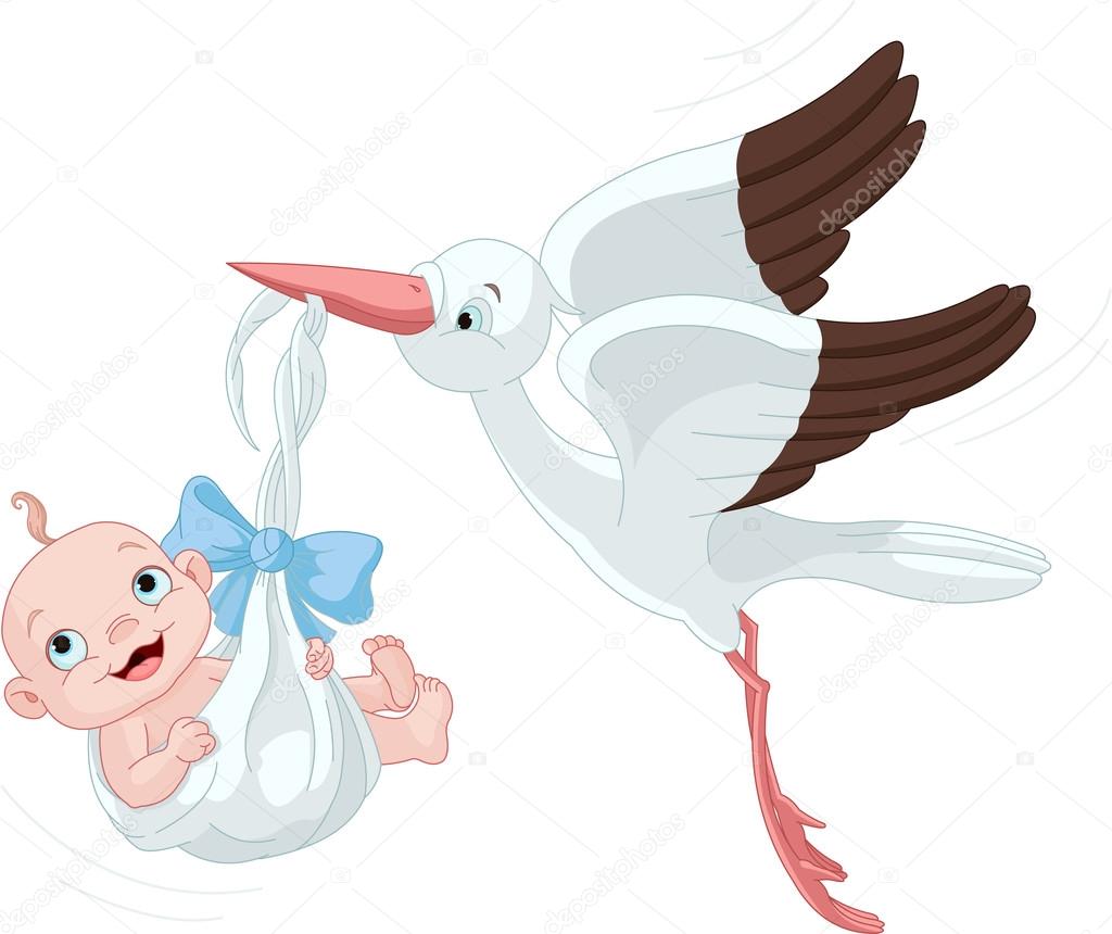 Stork And Baby Boy