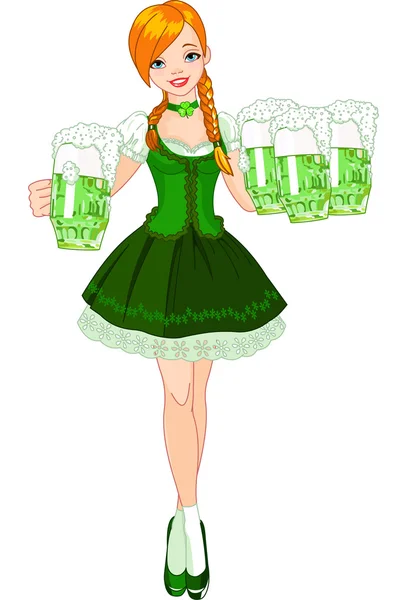 Irish girl — Stock Vector