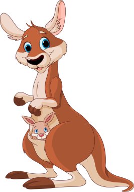Kanguru anne ve bebek