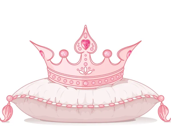 Couronne princesse et baguette magique — Image vectorielle