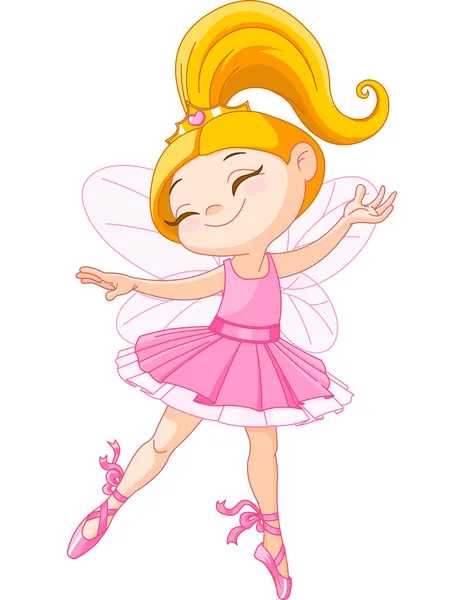 Little fairy ballerina — Stockvector