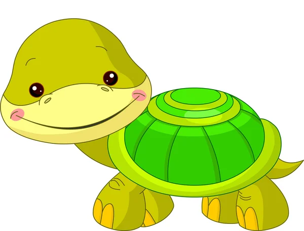 Divertido zoológico. Tortuga — Vector de stock