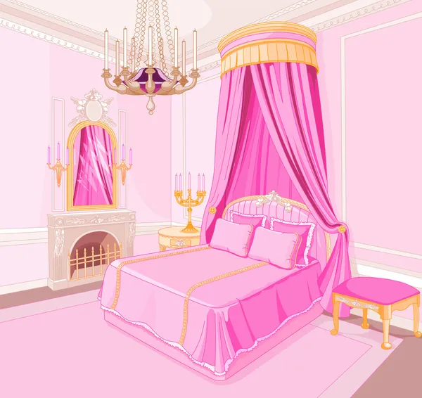 Princess bedroom — Stock Vector