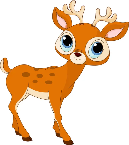 Beautiful cartoon deer — Stock Vector