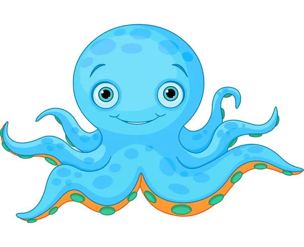 Sevimli octopus — Stok Vektör