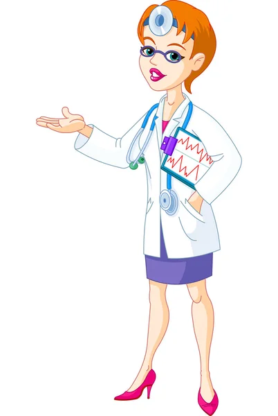 Doctor con portapapeles — Vector de stock