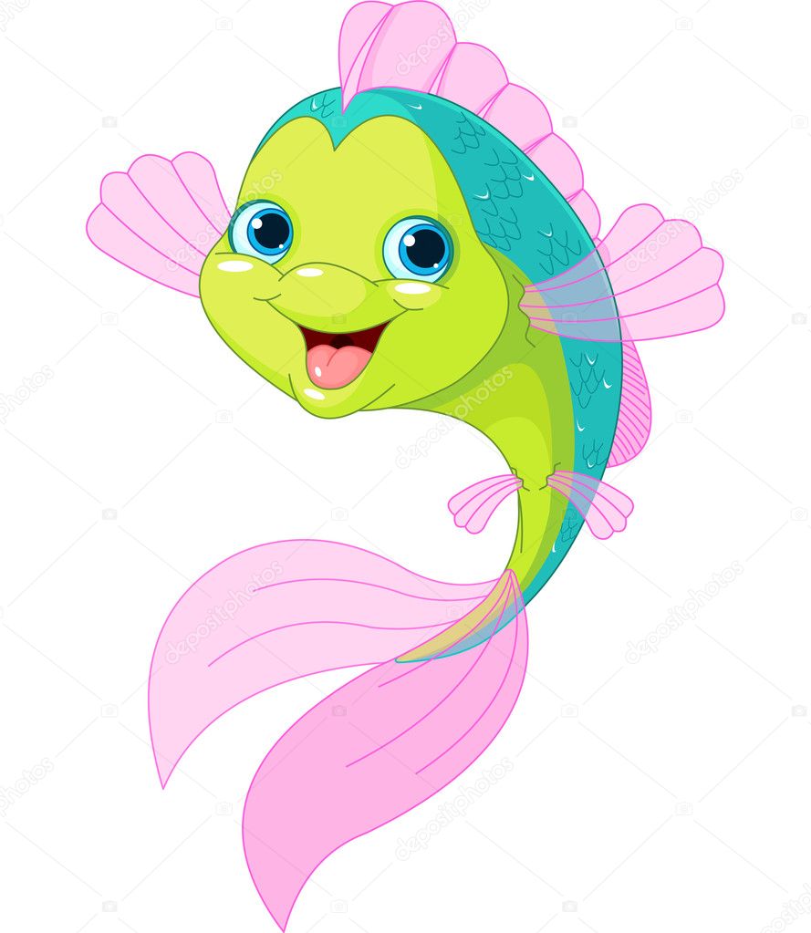 Cute cartoon fish