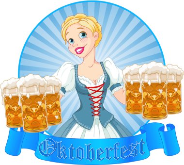 Oktoberfest kız etiketi