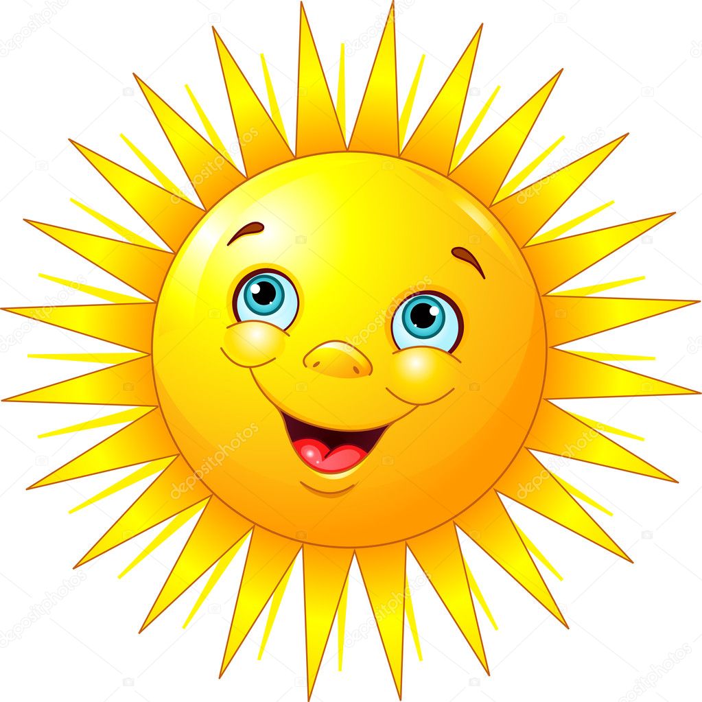 Uśmiechnięte słoneczko Vector Art Stock Images | Depositphotos