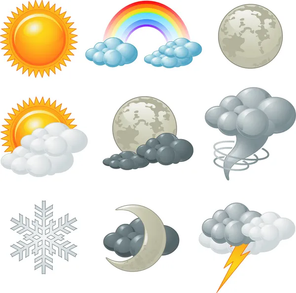 Weather icons — Stock Vector