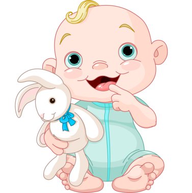 Tatlı erkek bebek.
