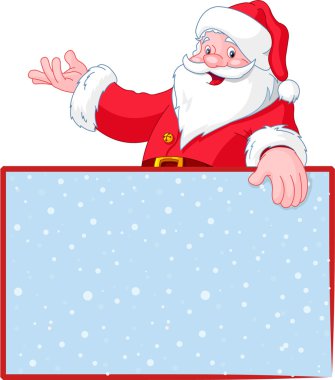 Noel Baba boş (yer) tebrik kartı üzerinde