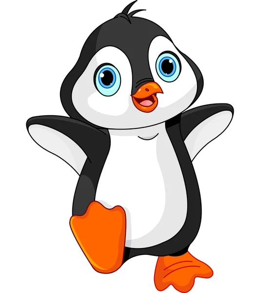 Pingüino bebé de dibujos animados — Vector de stock