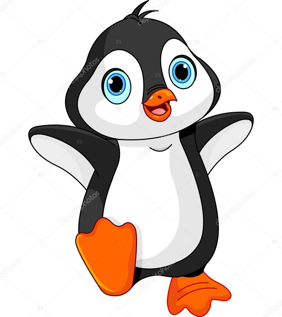 Cartoon baby penguin