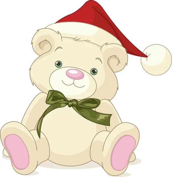 Christmas Teddy Bear — Stock Vector