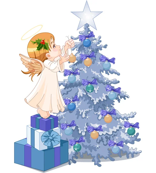 Natale angelo carino — Vettoriale Stock