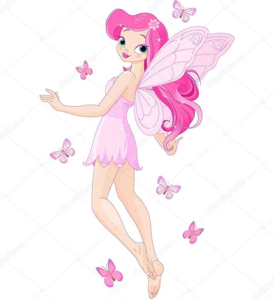 Cute pink fairy