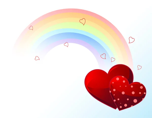 Valentines day rainbow — Stock Vector