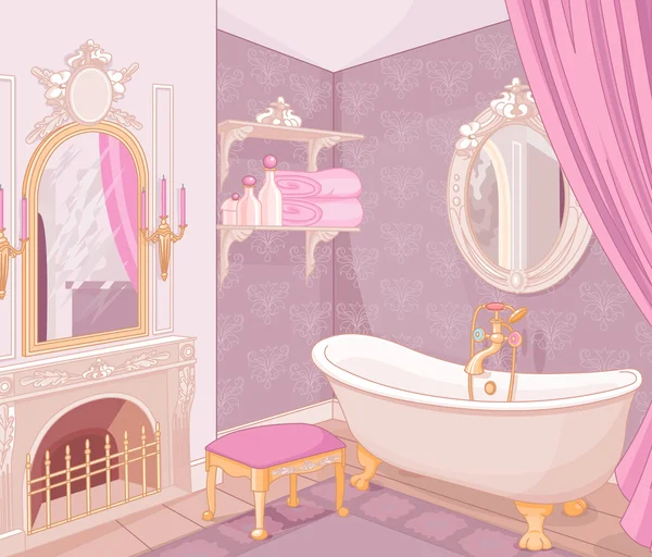 Interior of bathroom in the palace — Stock Illustration Interior of bathroom in the palace Royalty Free Stock Vectors
