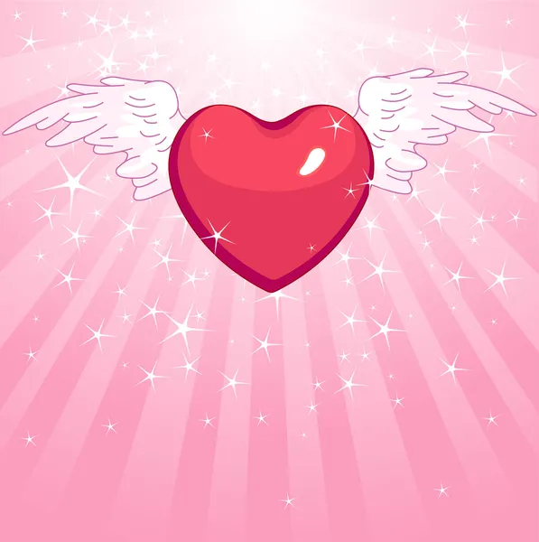Любовный фон сердца — стоковый вектор