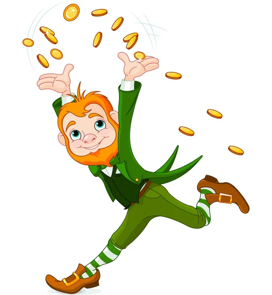 Courir Leprechaun — Image vectorielle