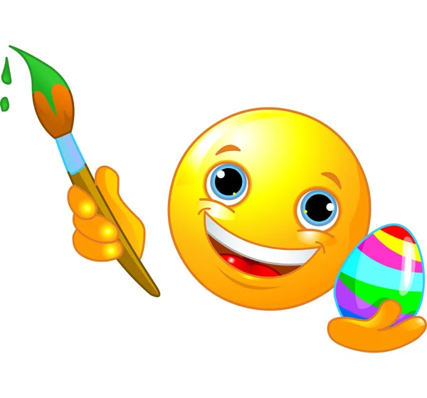 Emoticon Huevo de Pascua — Vector de stock
