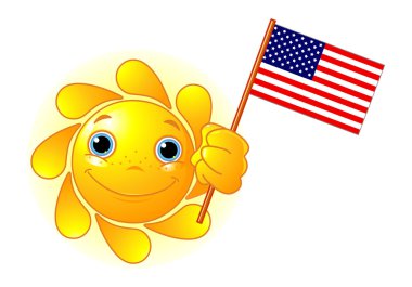 yaz güneşi holding Amerikan bayrağı