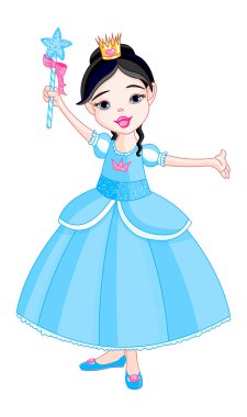 Küçük Prenses sihirli değnek ile.