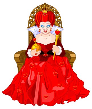 Angry Queen of Hearts clipart