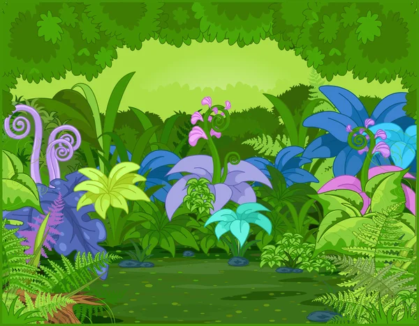 Paysage de la jungle — Image vectorielle