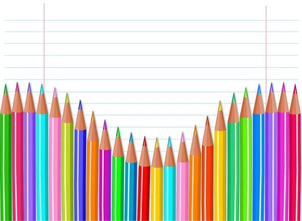 Lápices de fondo — Vector de stock