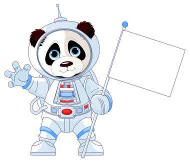 Panda astronaut clipart