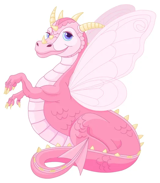 Cartoon lady Dragon — Stock Vector