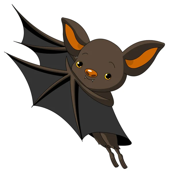 Cartoon halloween vleermuis — Stockvector