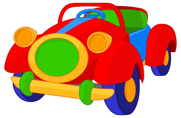 Çok cute retro oyuncak araba — Stok Vektör