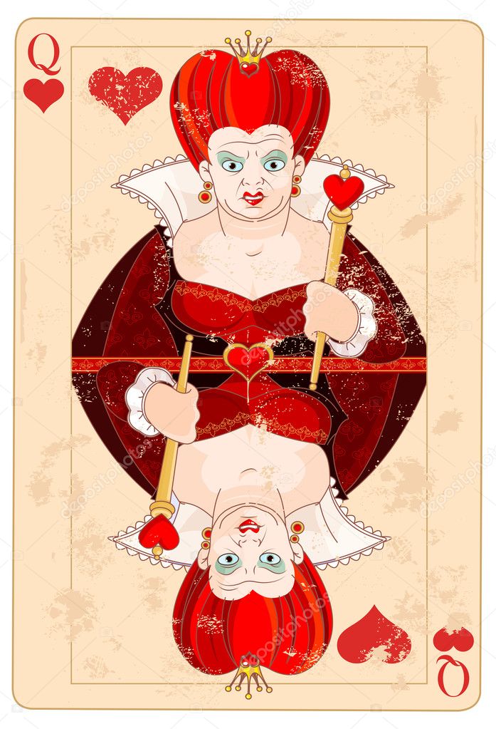 Queen of Hearts Playing Card