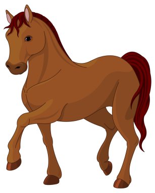 Chestnut horse clipart