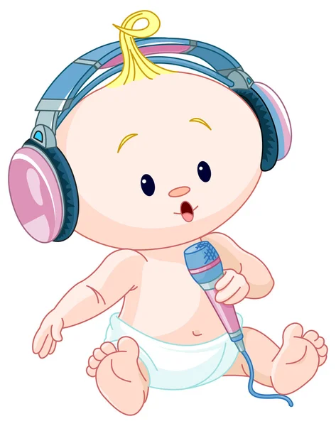 DJ baby — Stock Vector